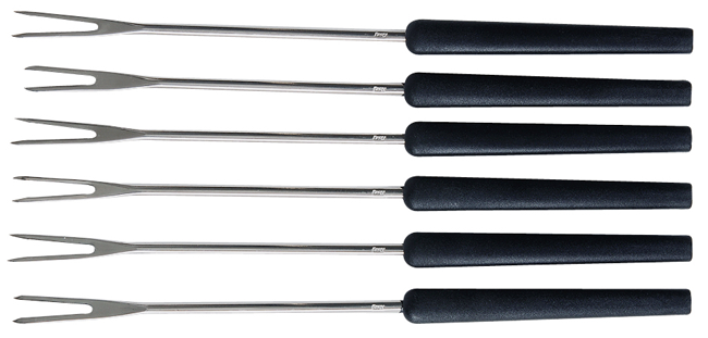 Fonduegabeln schwarz 6St