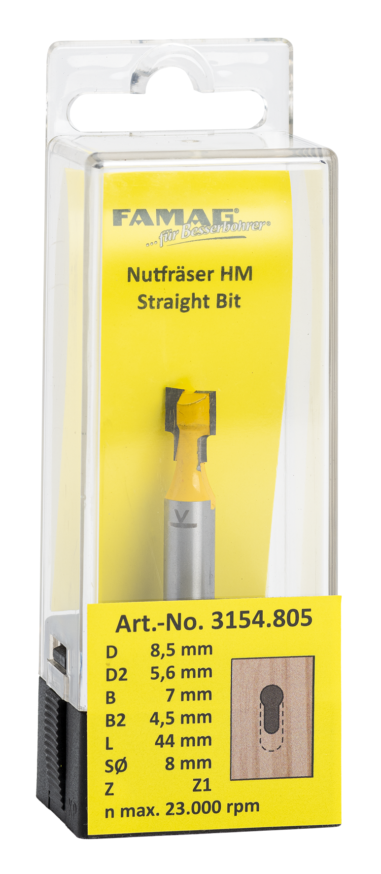 T-Nutfräser ø5.6 L4.5 S8