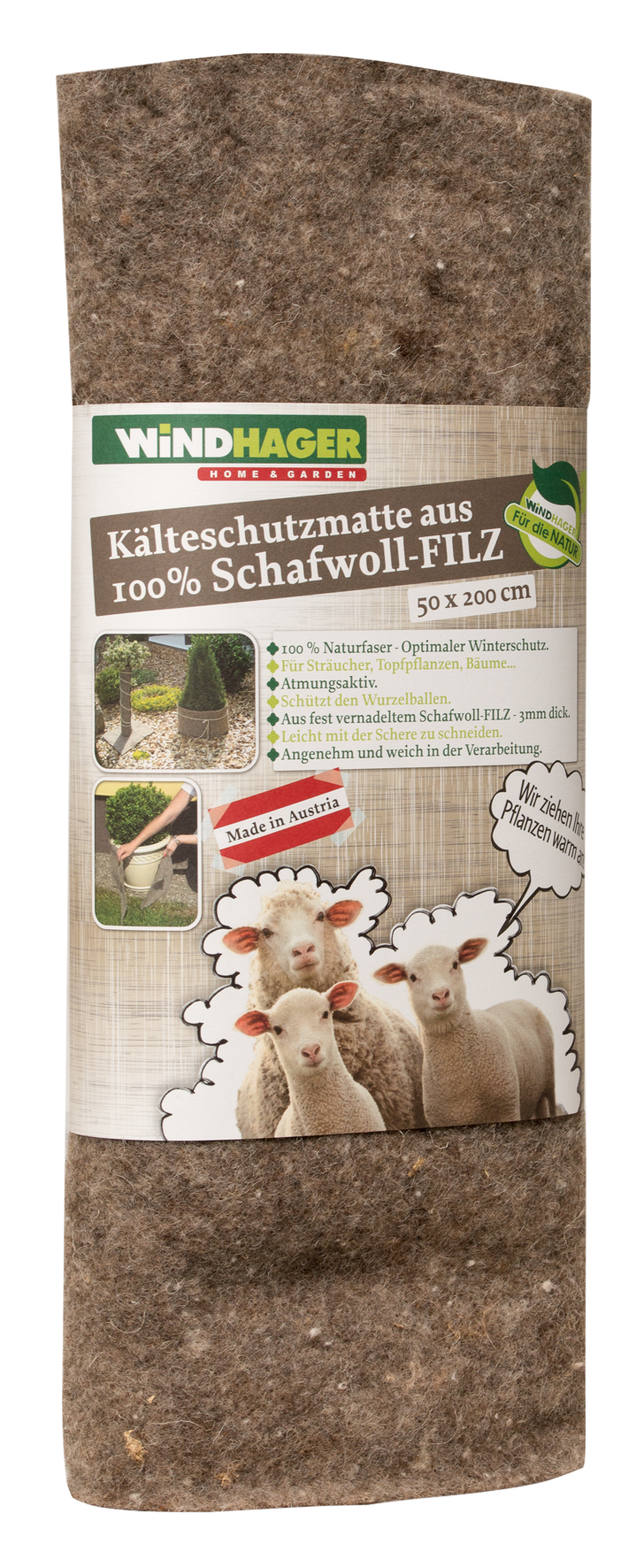 Schafwollmatte Winter 200x50cm