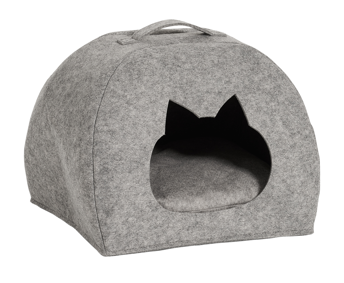 Katzenkorb Filz grau 45cm