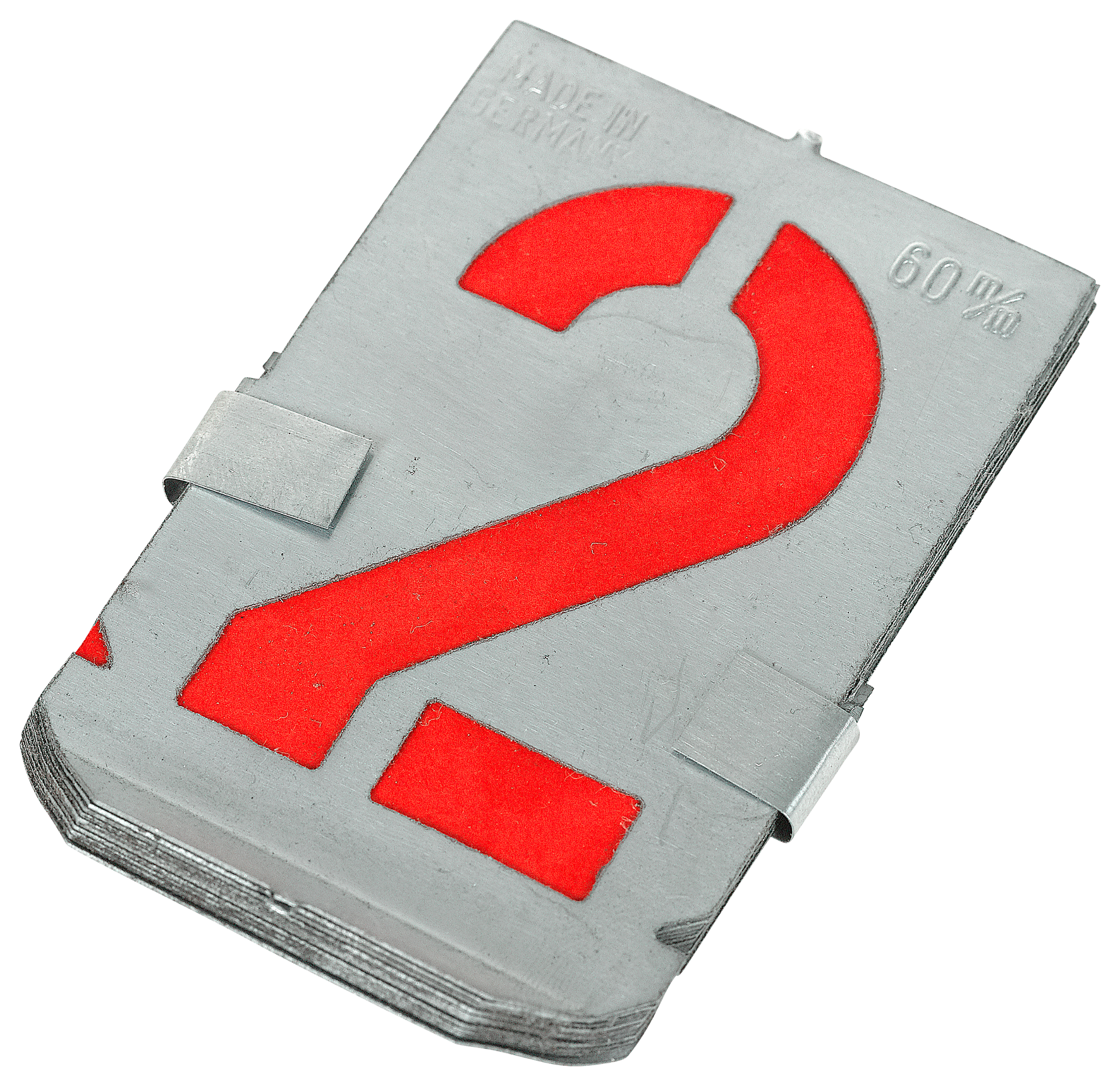 Zinkschablone Zahlen 60 mm