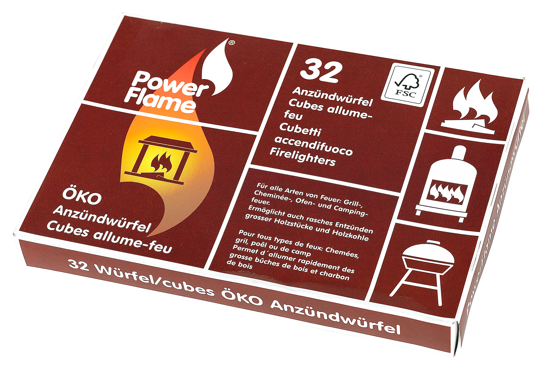Raps-Holzzündwürfel 32 Stück
