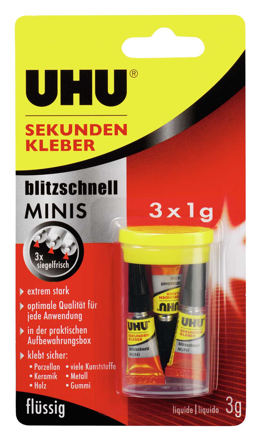 Sekundenkleber blitz Mini 3x1g