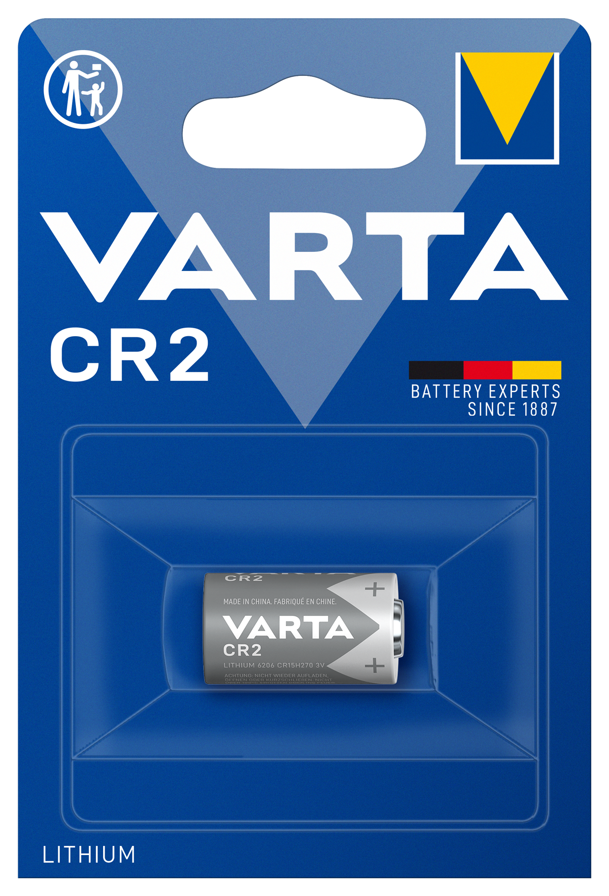 Cylindrical CR2 930mAh 1St