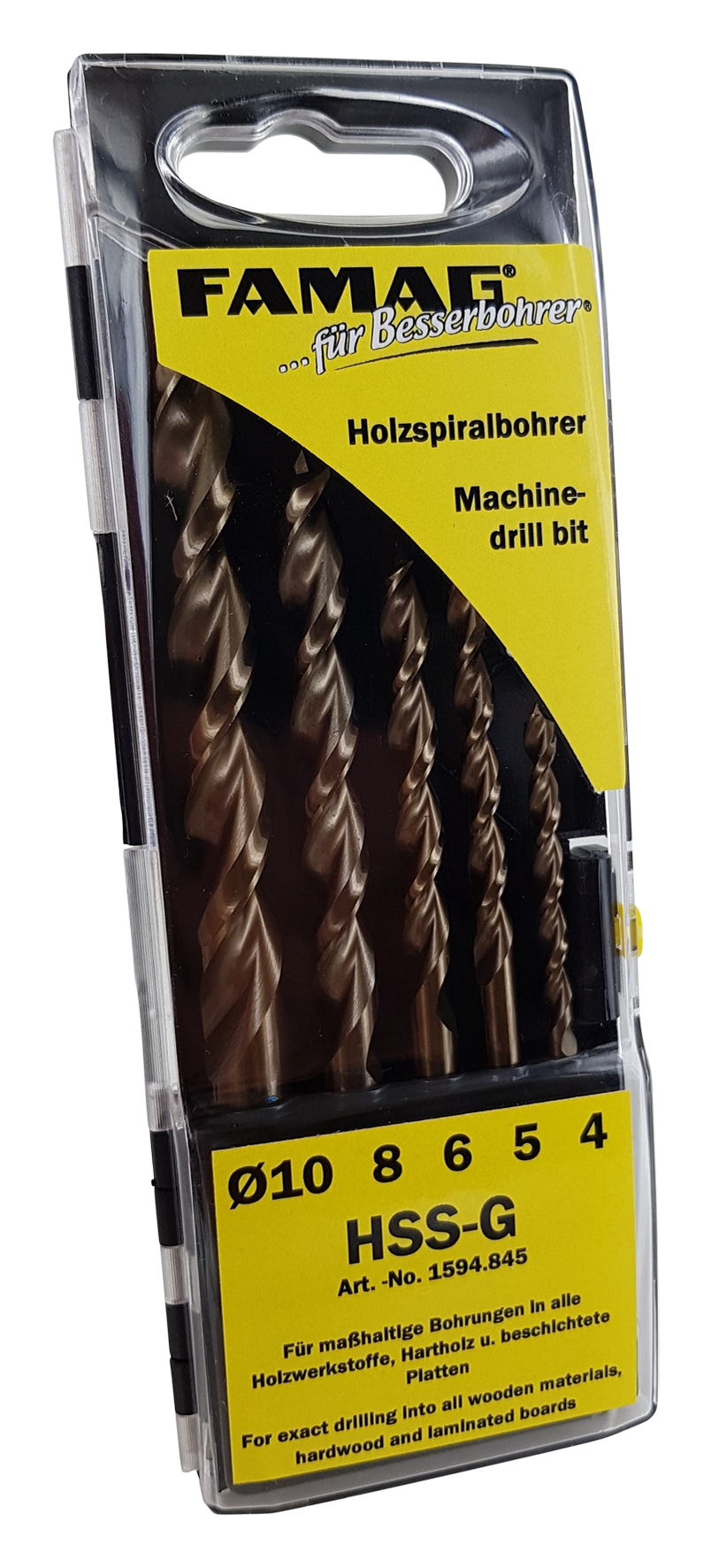 Holzspiralbohrersatz HSS-G 5tl