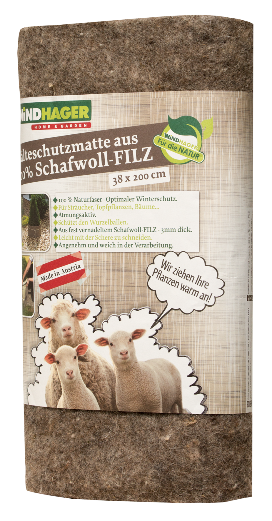 Schafwollmatte Winter 200x38cm