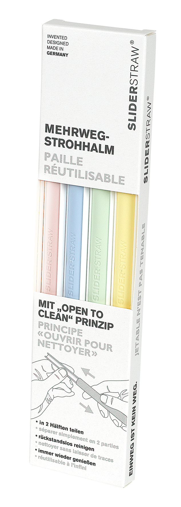 Trinkhalm ass. 4Stk. 21.5cm