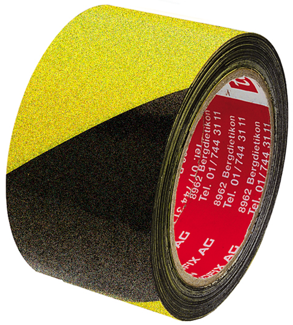 Warnband Gewebe sw/ge 25:50