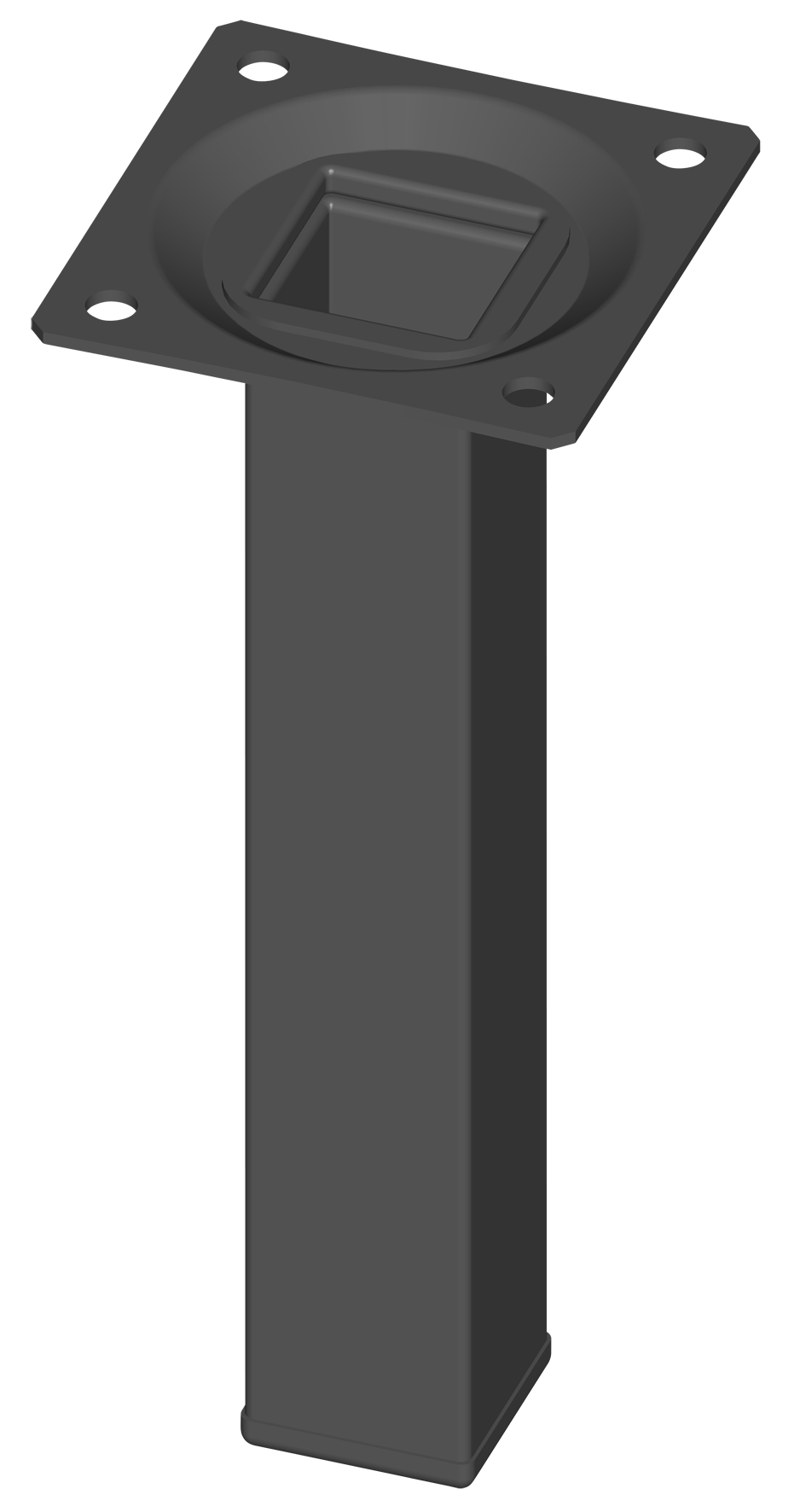 Möbelfuss 25x25 schwarz 10 cm