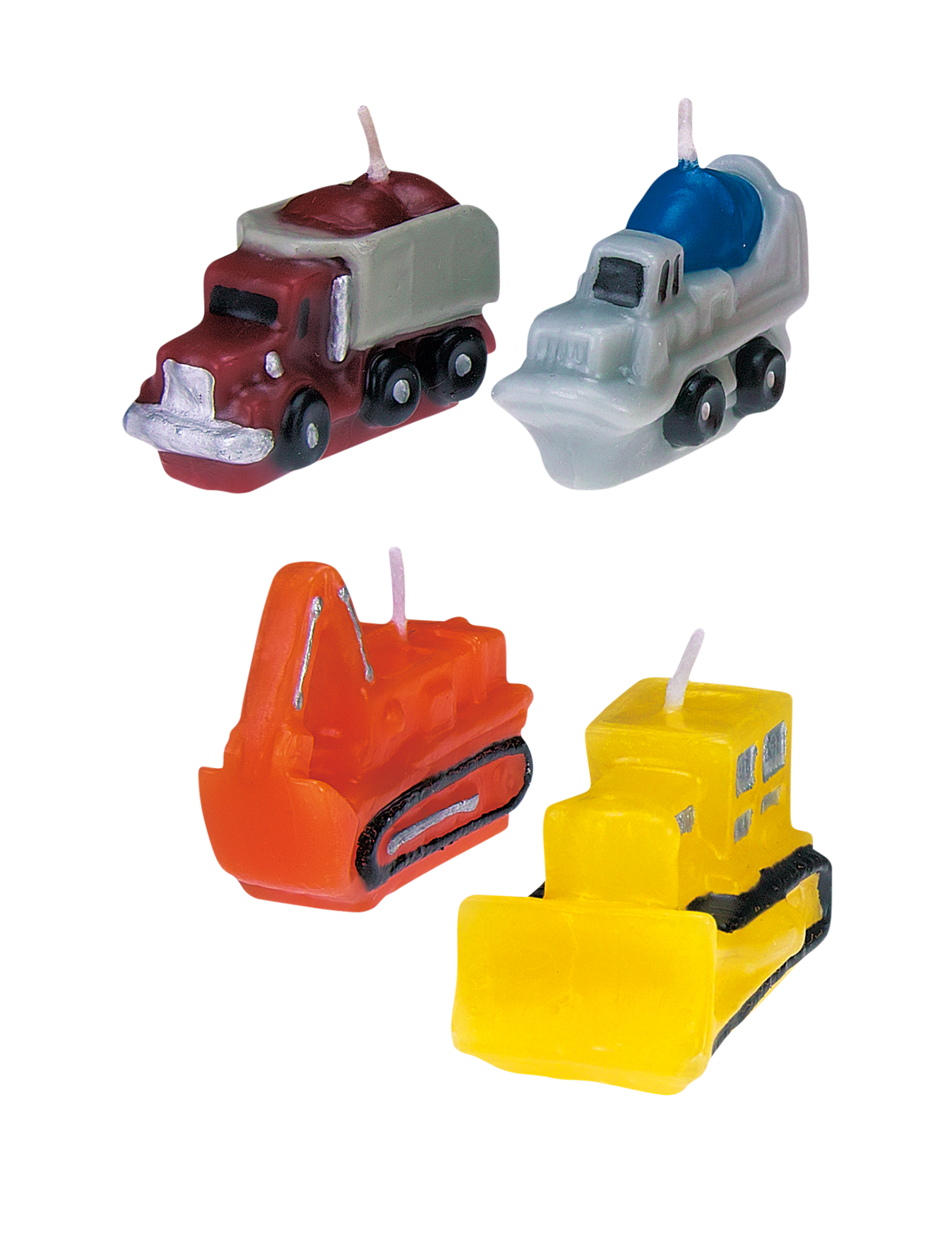 Kerzen Baustellenfahrzeuge 4tl