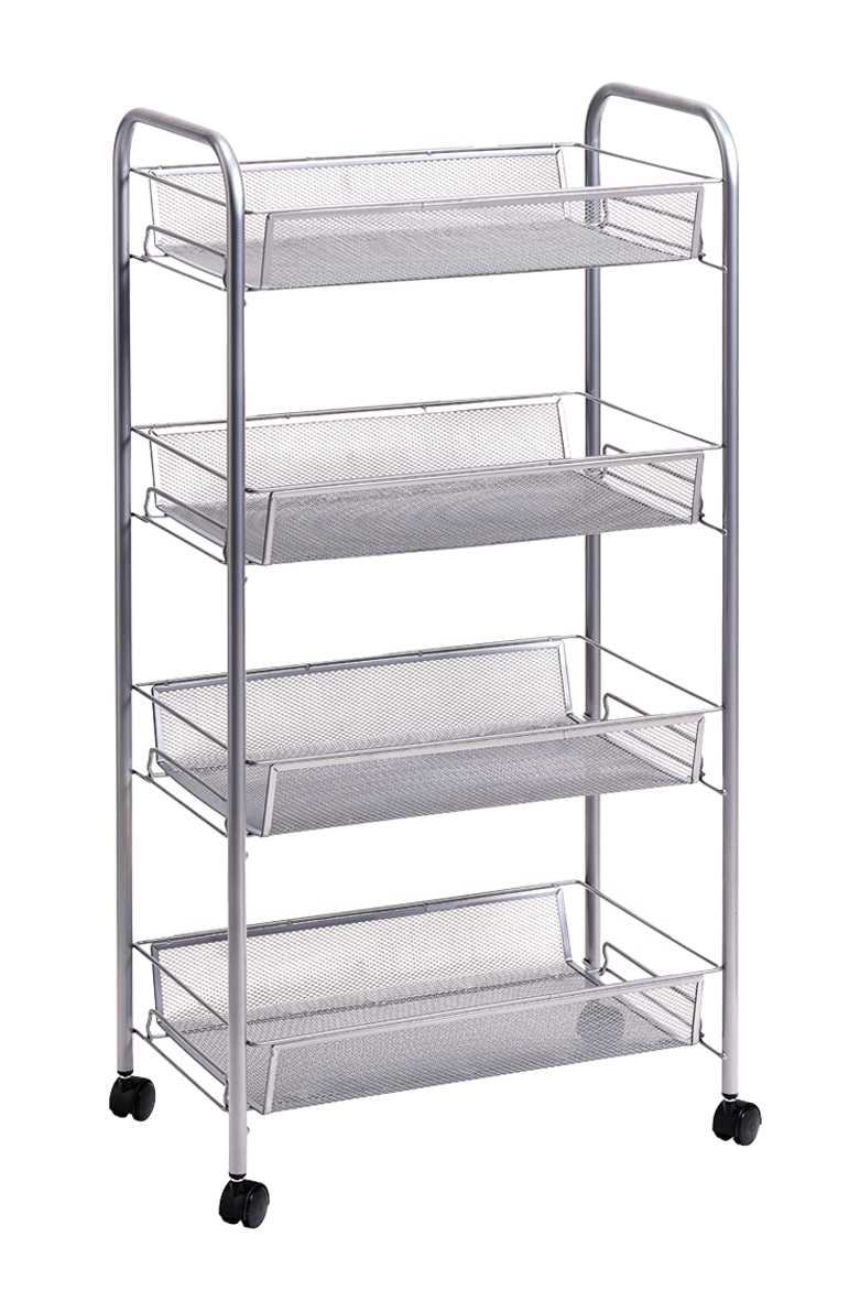 Rollwagen 4Abl. Mesh silber