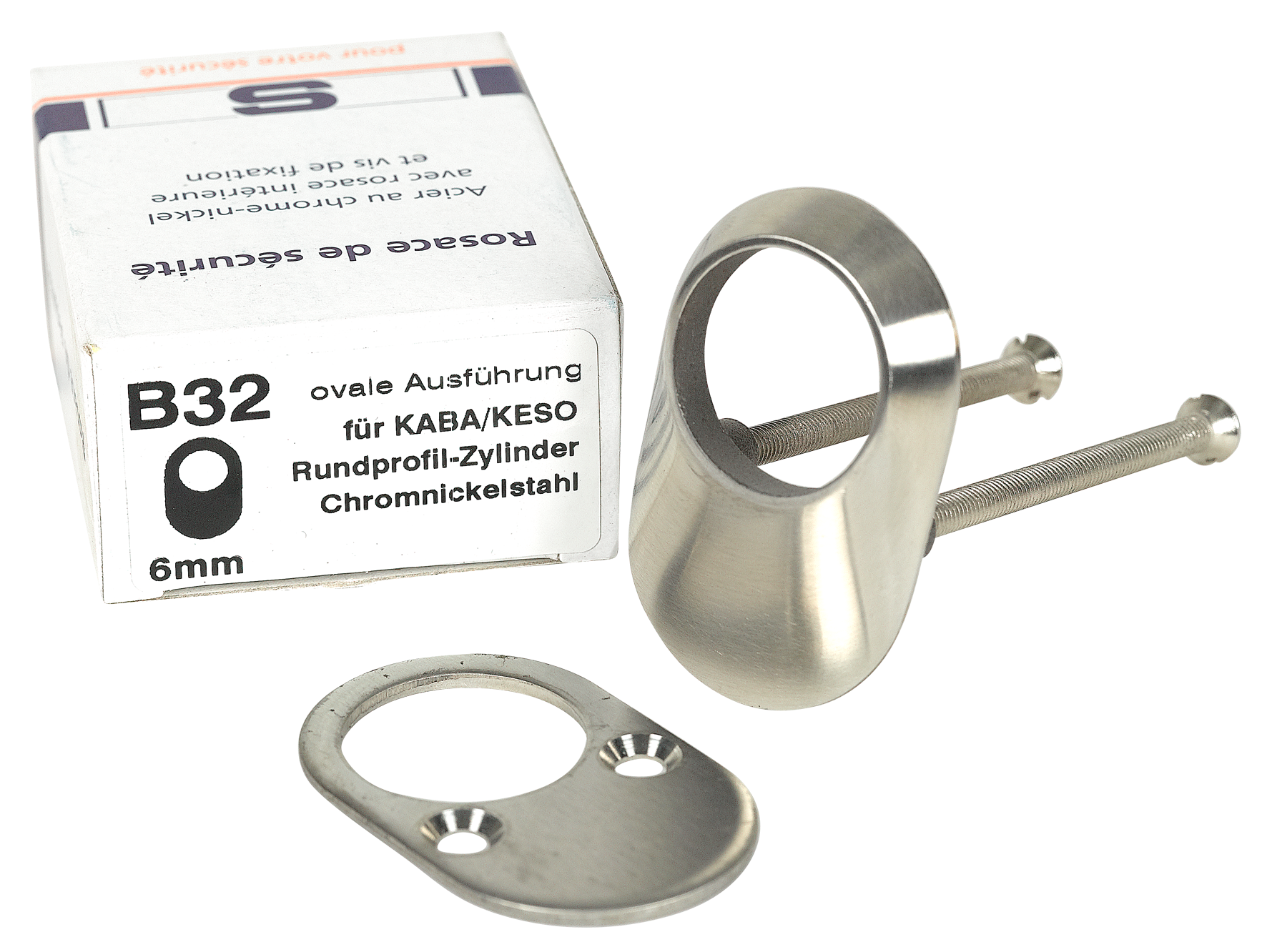 Schutzrosette B 32 oval 6 mm