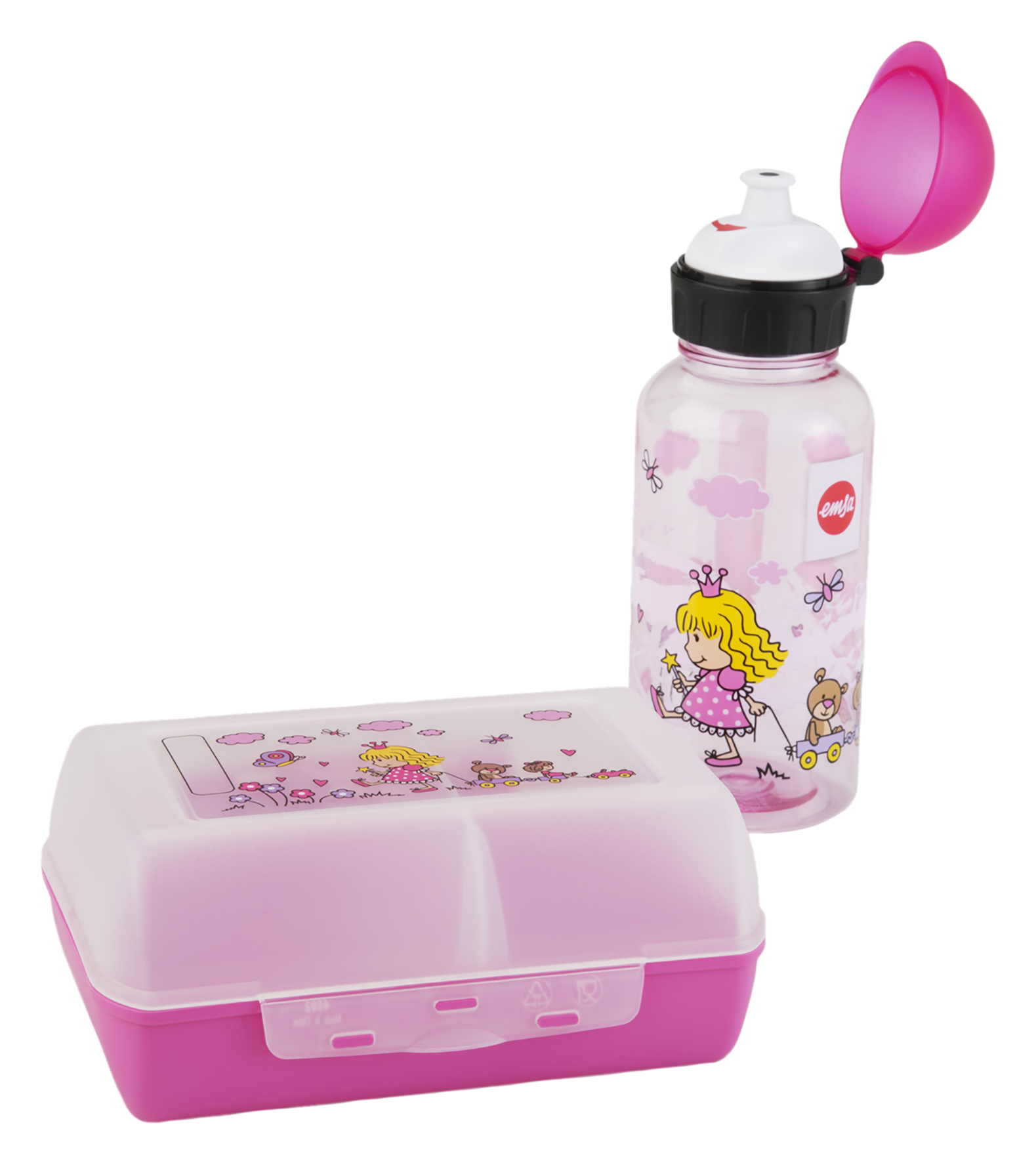 Trinkflasche u.Dose Prinzessin
