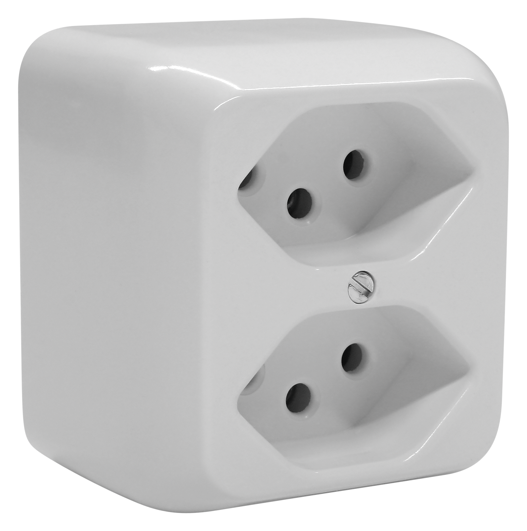 Steckdose 2x13 AP SK ws