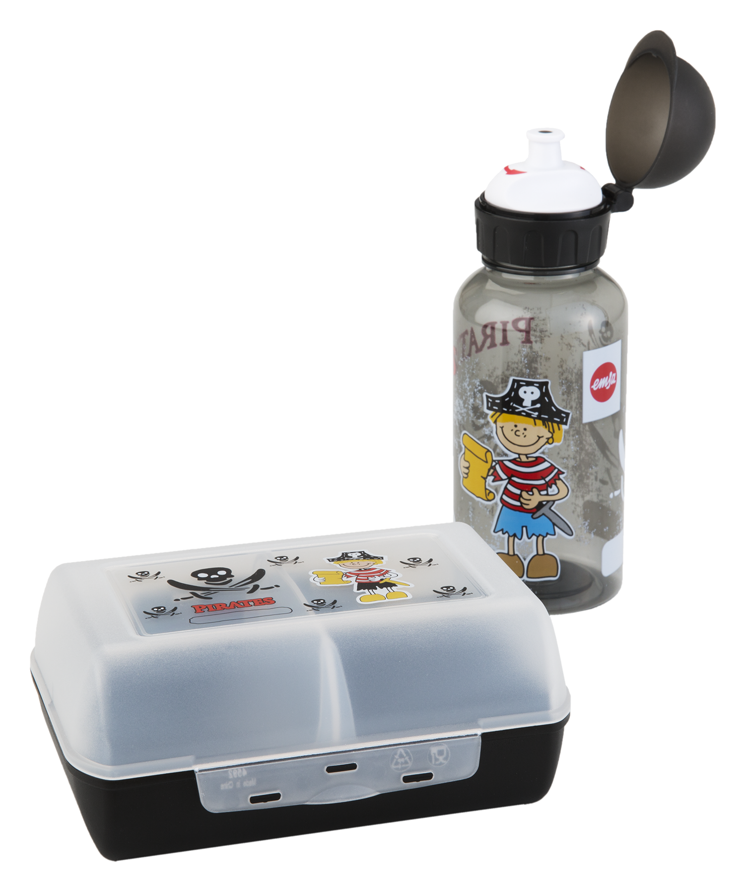 Trinkflasche u. Dose Set Pirat