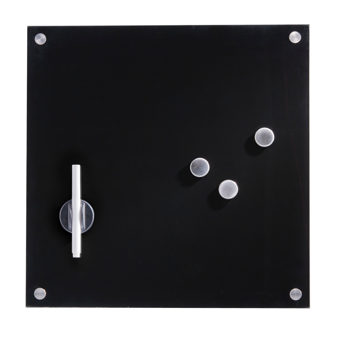 Memobord Glas schwarz 60x40cm