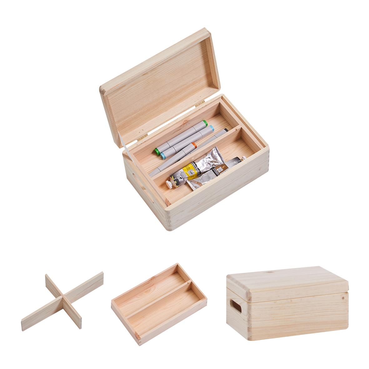 Kisten-Set m.Deckel 30x20x14cm