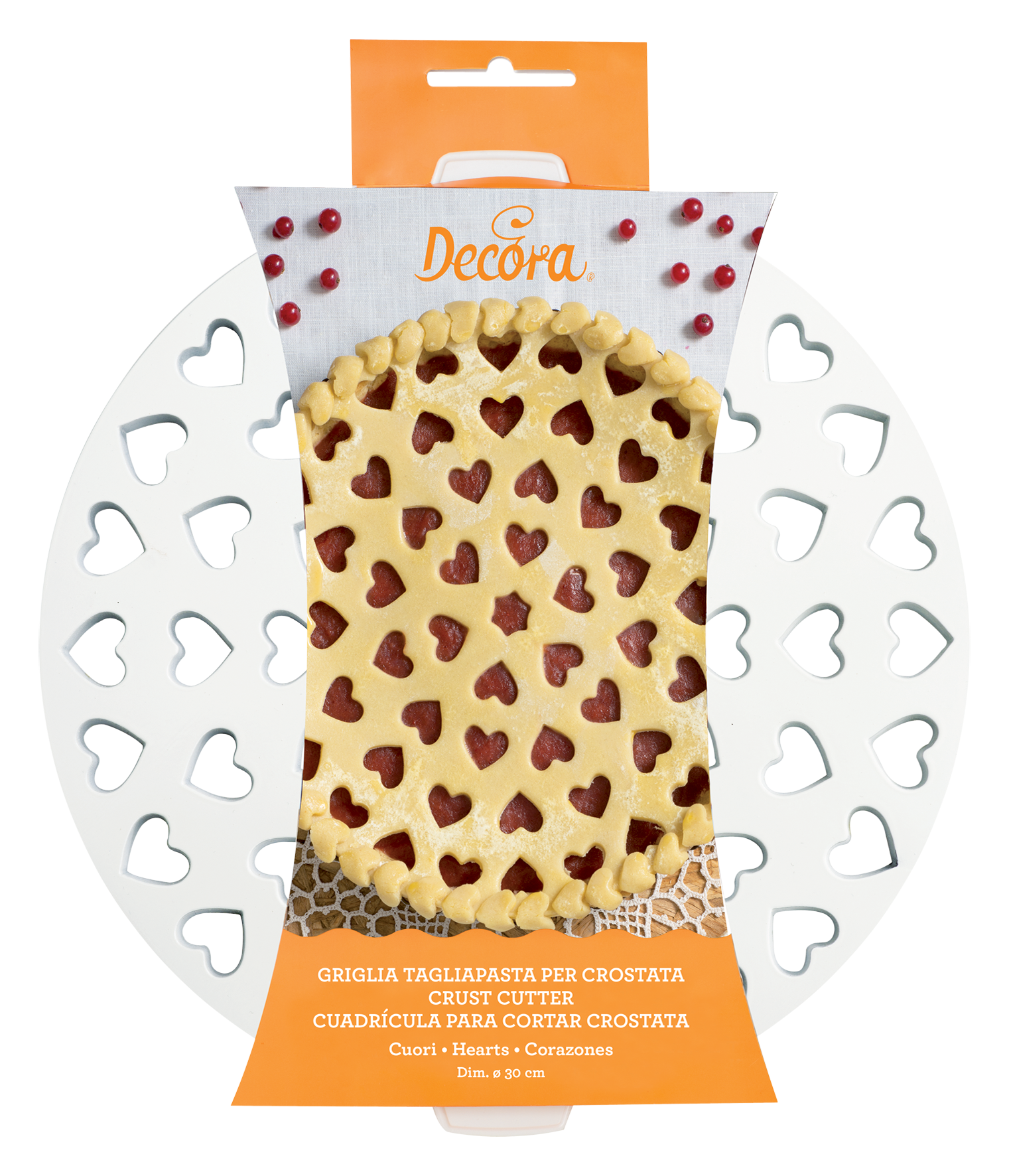 Gitterstanze Herzen ø 30 cm