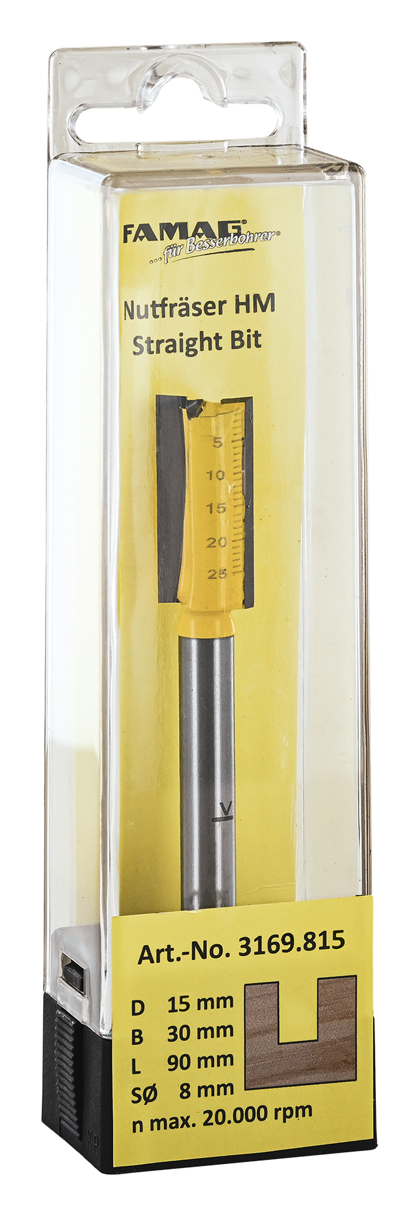 Nutfräser ø15 L30 S8