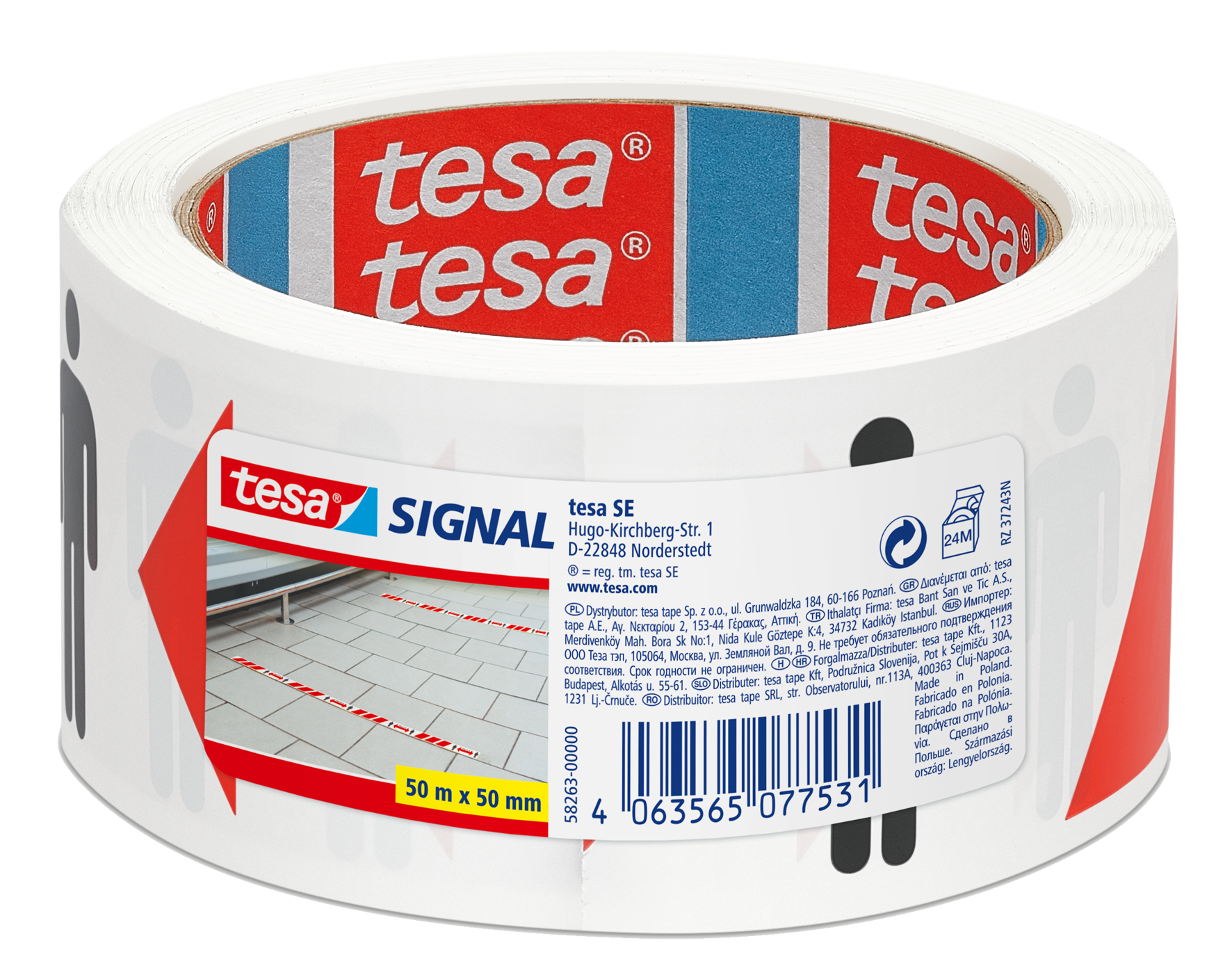 Markierungsband Abstand 50:50