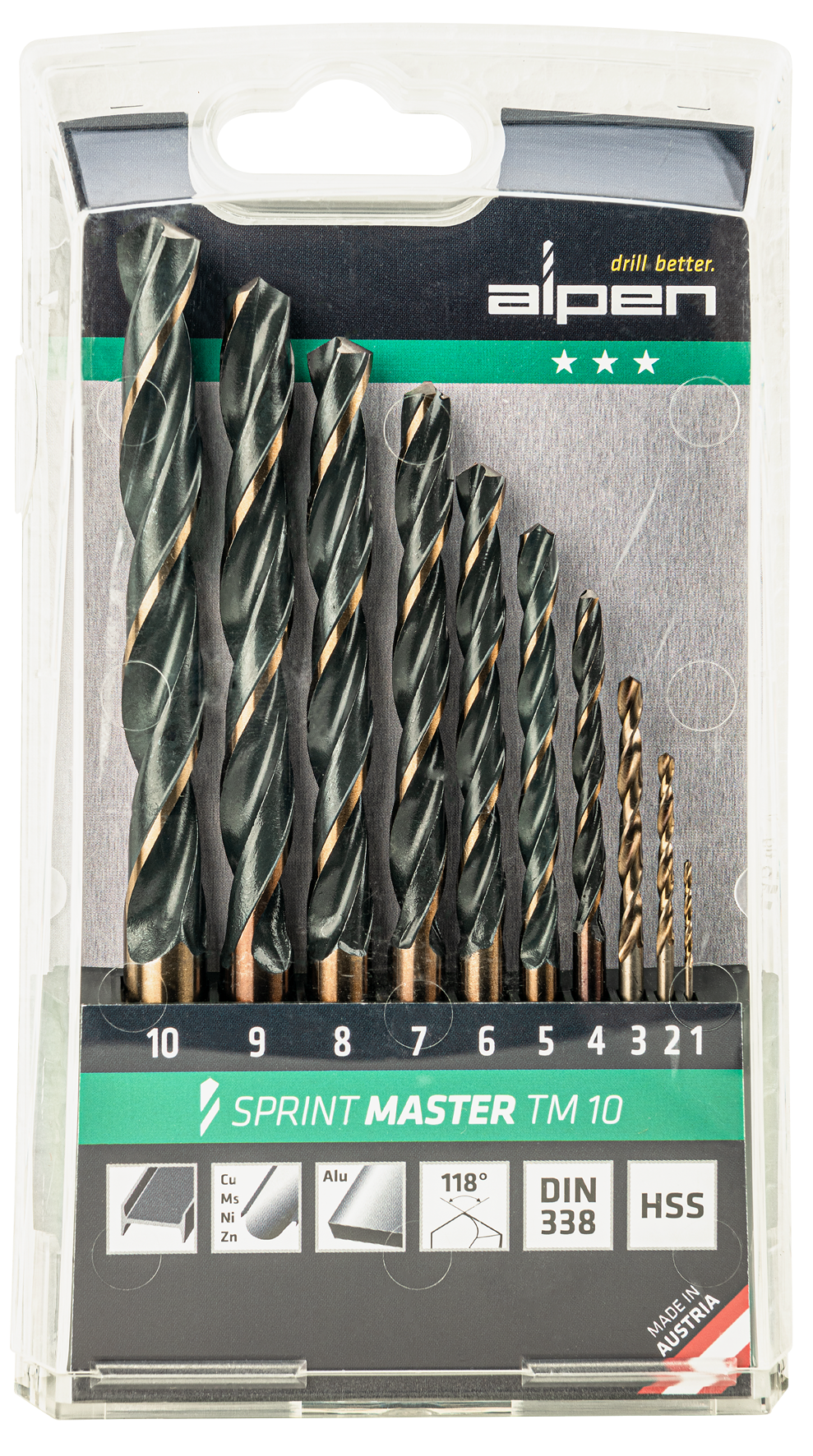 Spiralbohrersatz Master 10tlg.