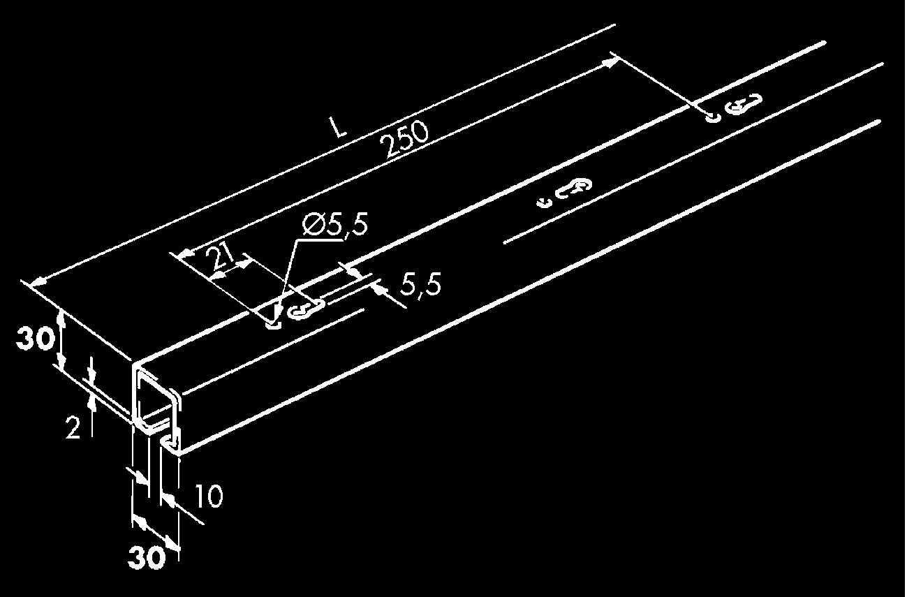Laufschiene 600 Porta 60/100