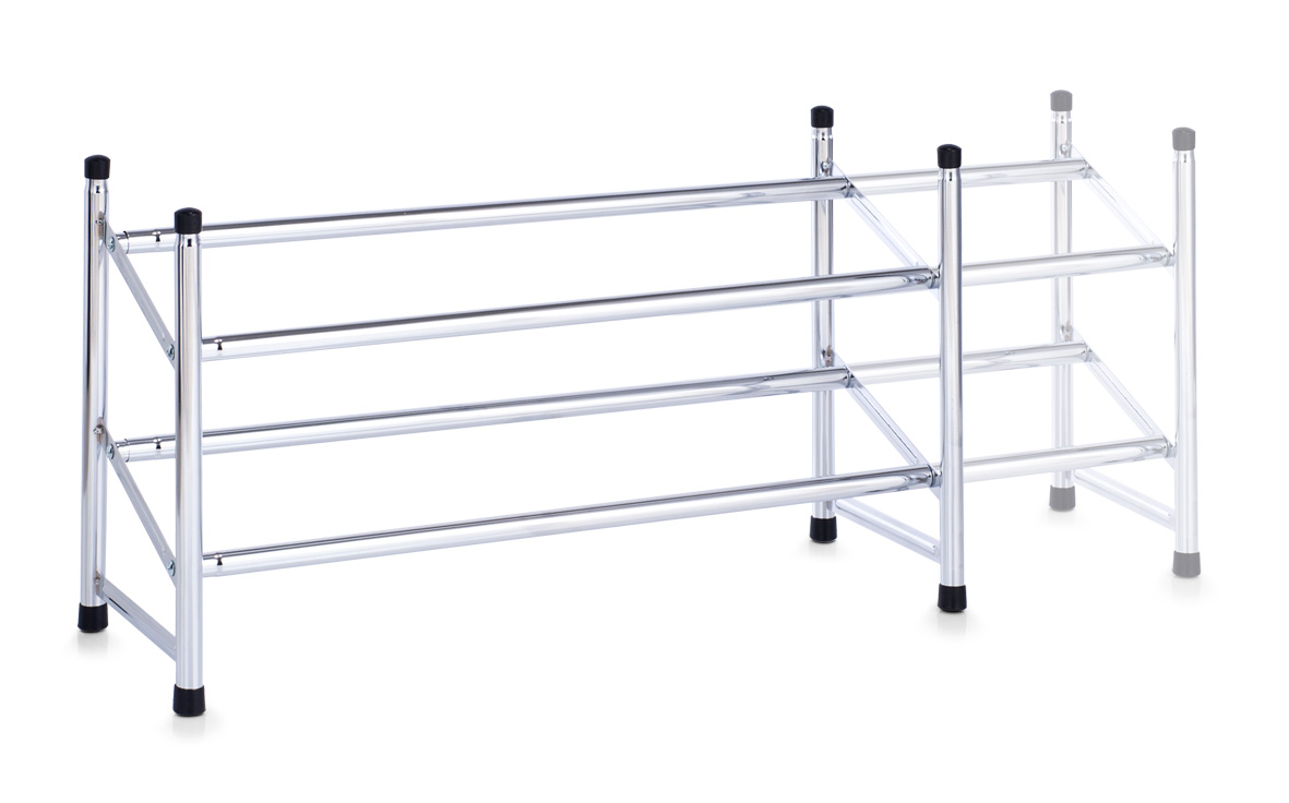 Schuhregal verchromt ausziehb.