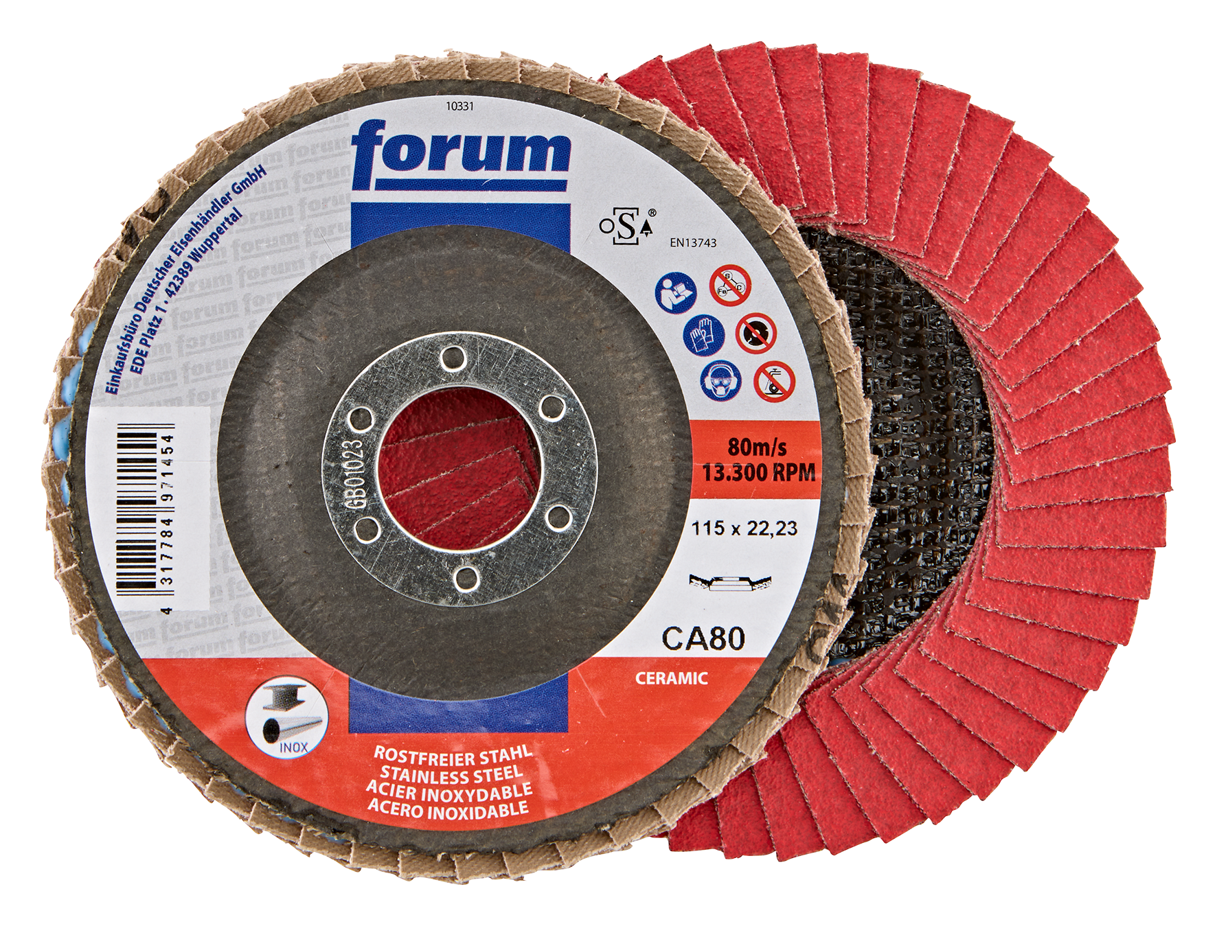 Fächers. 115mm gewölbt CA 80