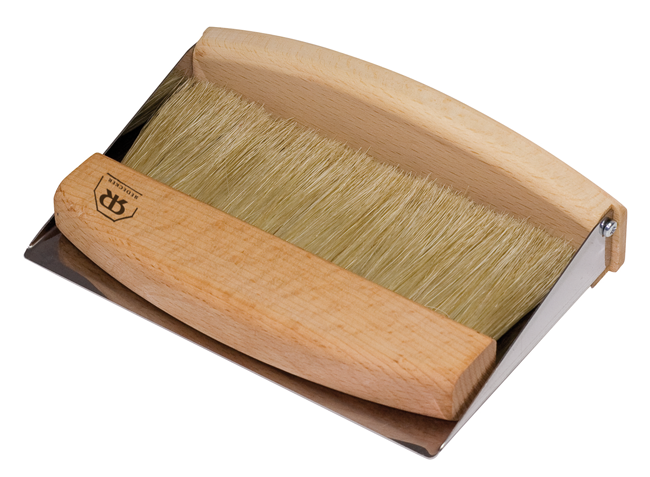 Tischkehrer Set Buche Inox