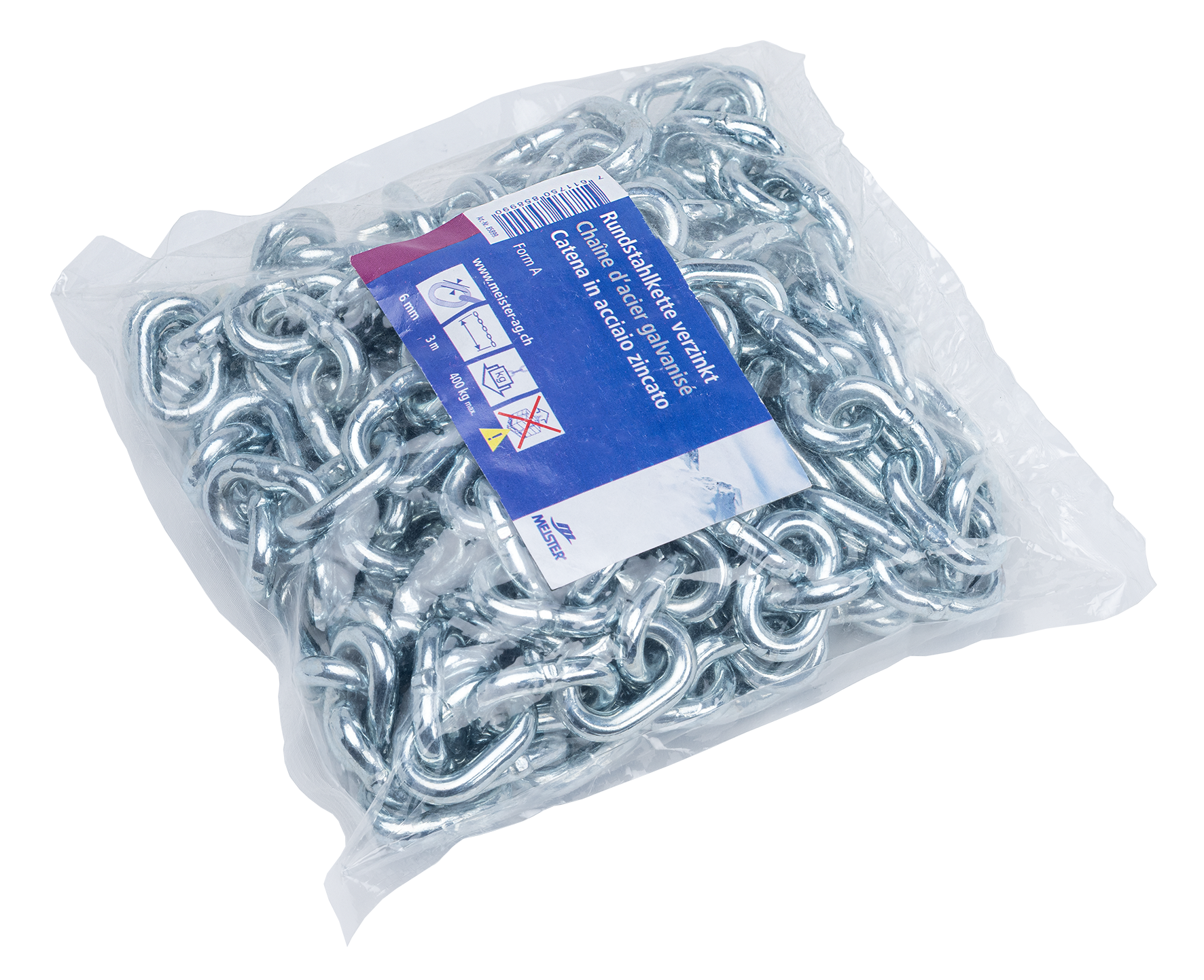 Rundstahlkette A ø6mm 18x8.0mm