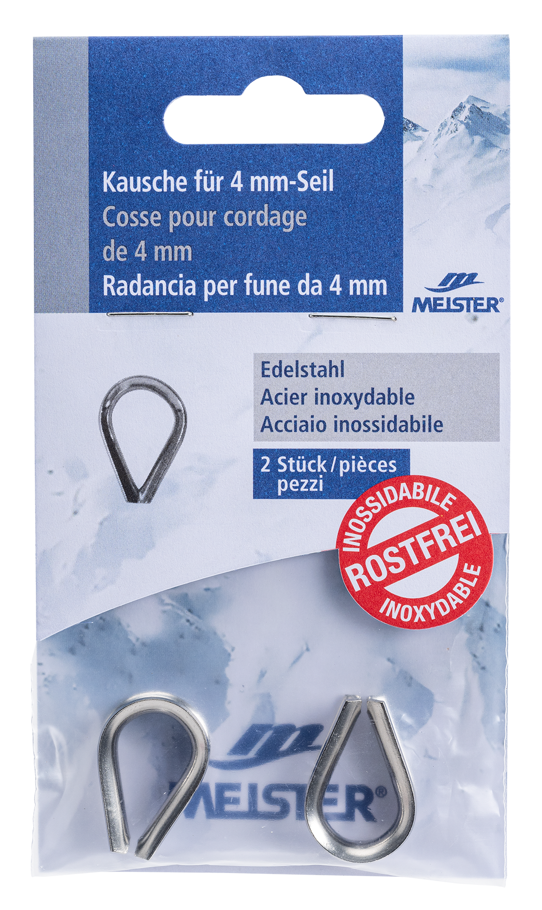 Seilkausche inox 4 mm