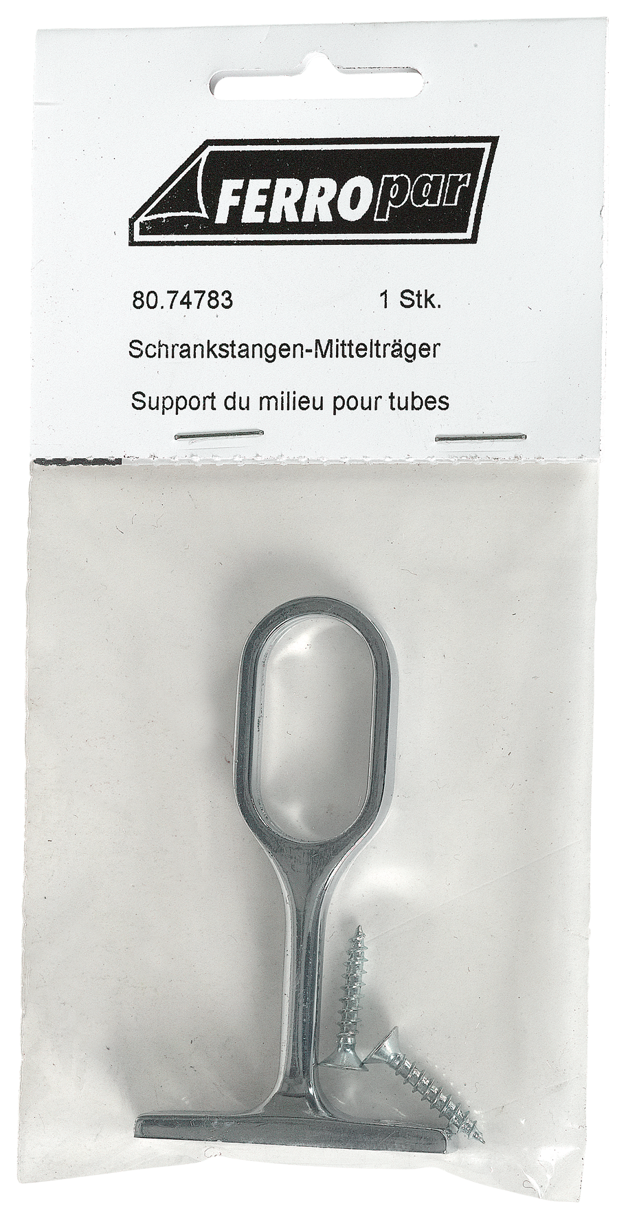 Schrankrohrmittelläger 15x30mm