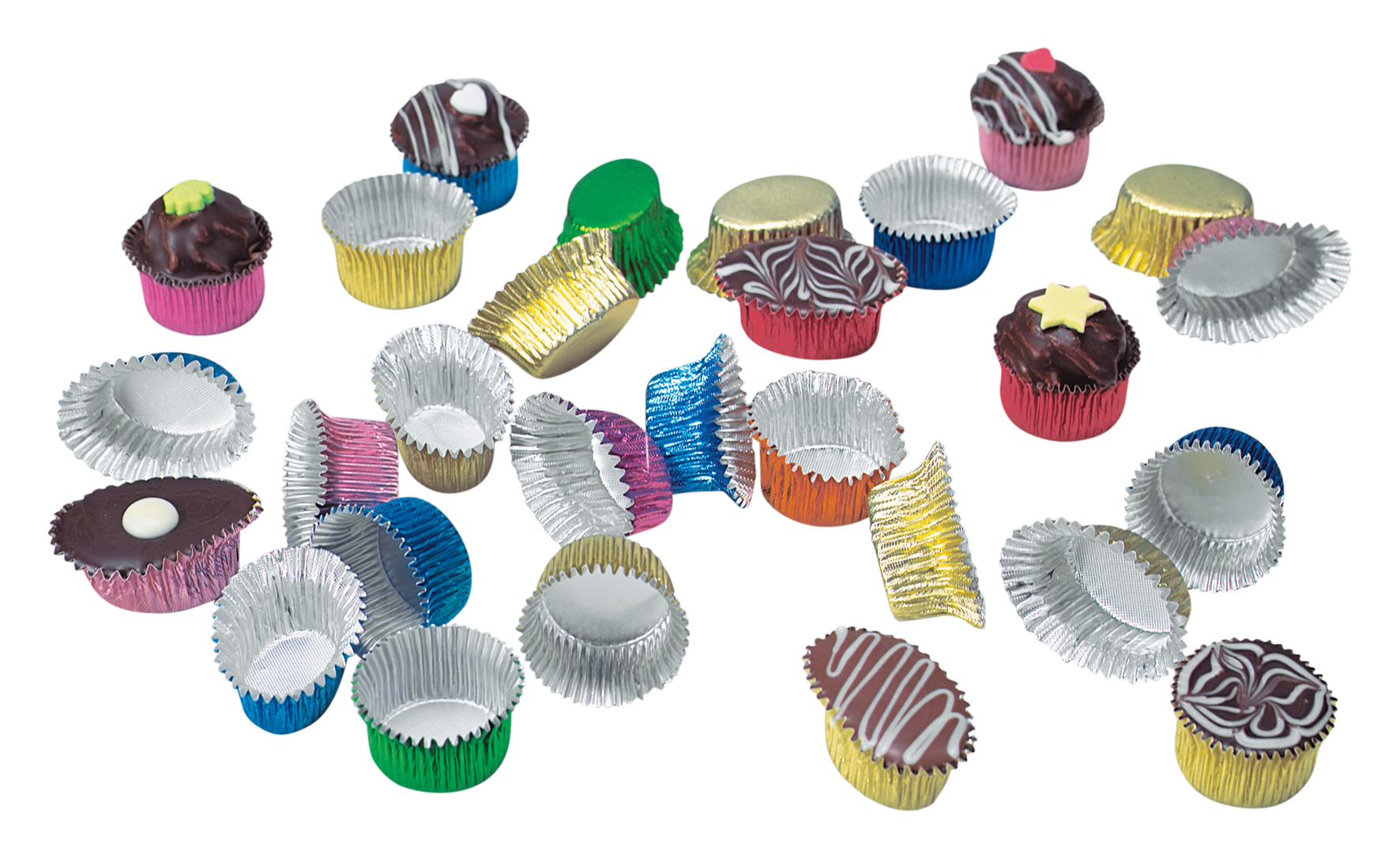 Pralinenkapseln rund u. oval