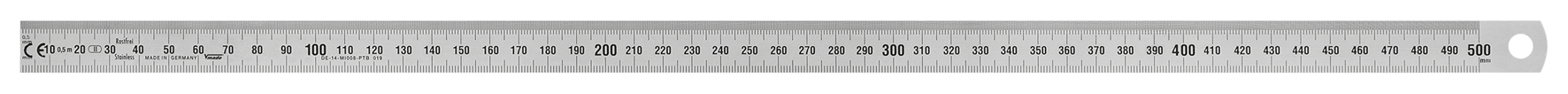 Stahlmassstab 500 mm Inox
