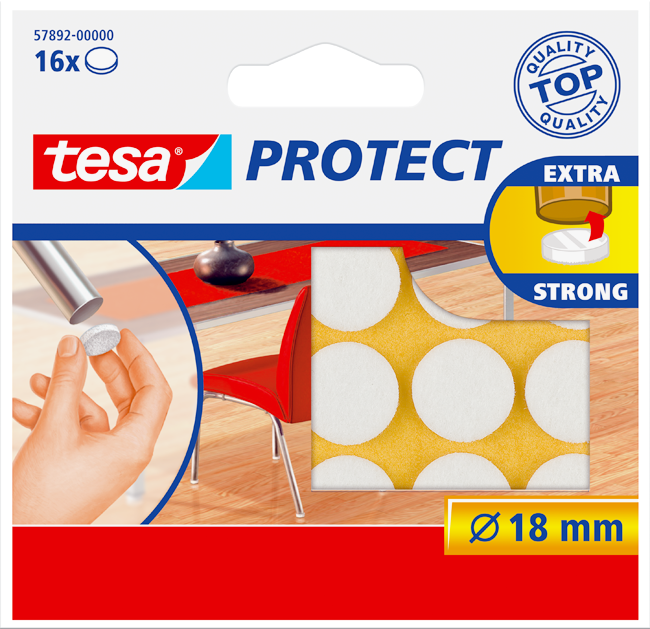 Filzgleiter ø 18 mm weiss