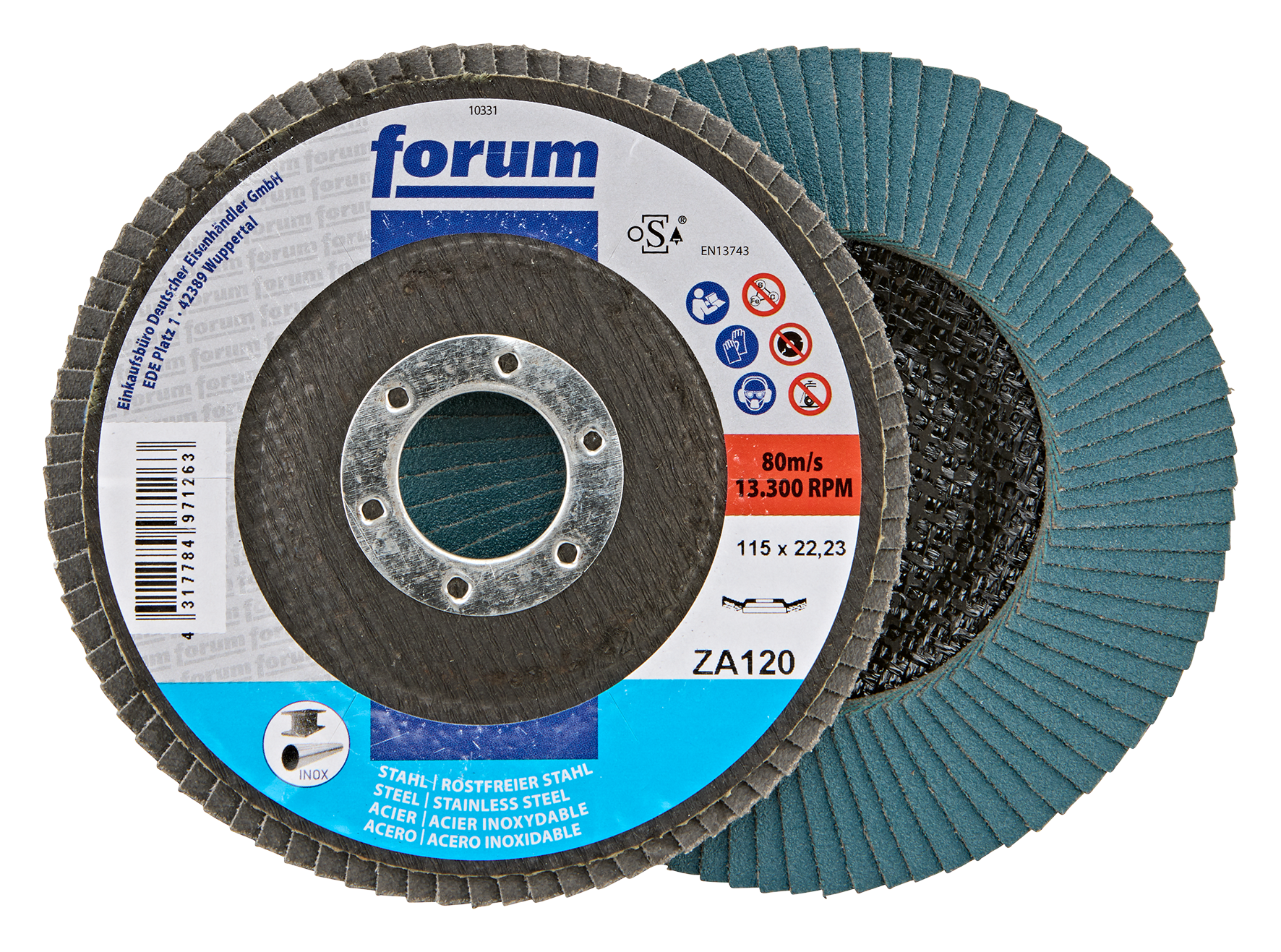 Fächers. 115mm gewölbt ZK120