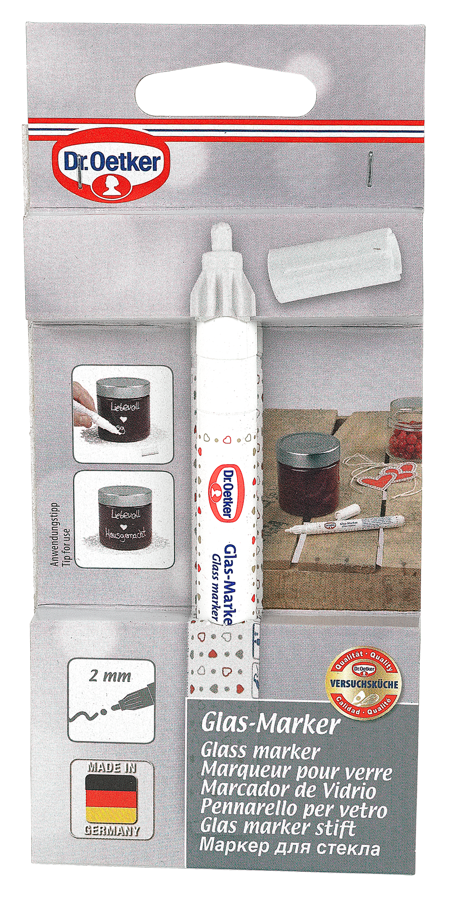 Glasmarker weiss ø 2 mm