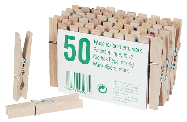 Wäscheklammern Holz 50St