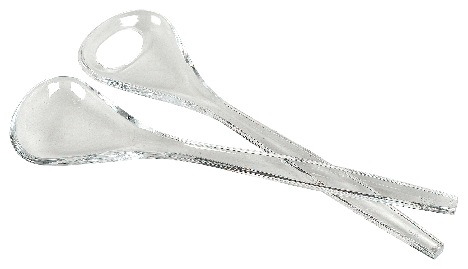 Salatbesteck transparent 22cm