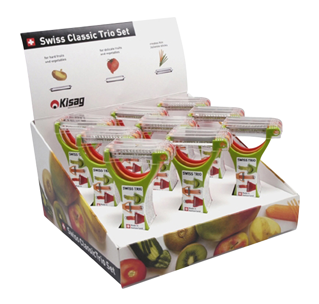 Displ.Sparschäler Trio Set 9St