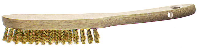 Messingdrahtbürste 4R m/Stiel