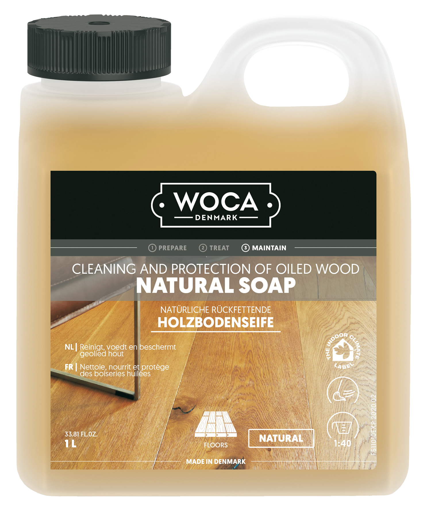 Holzbodenseife 1 l natur