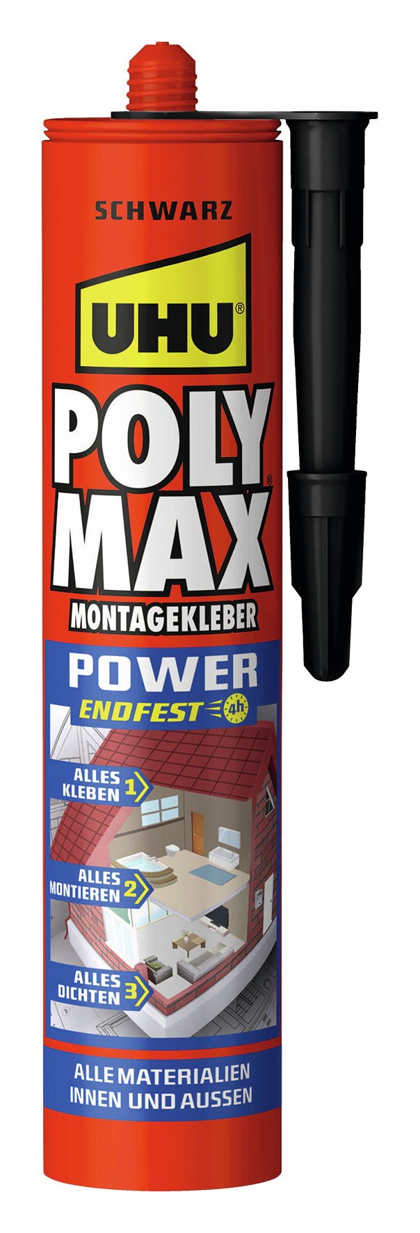 Montagekleber Poly Max 435g sw