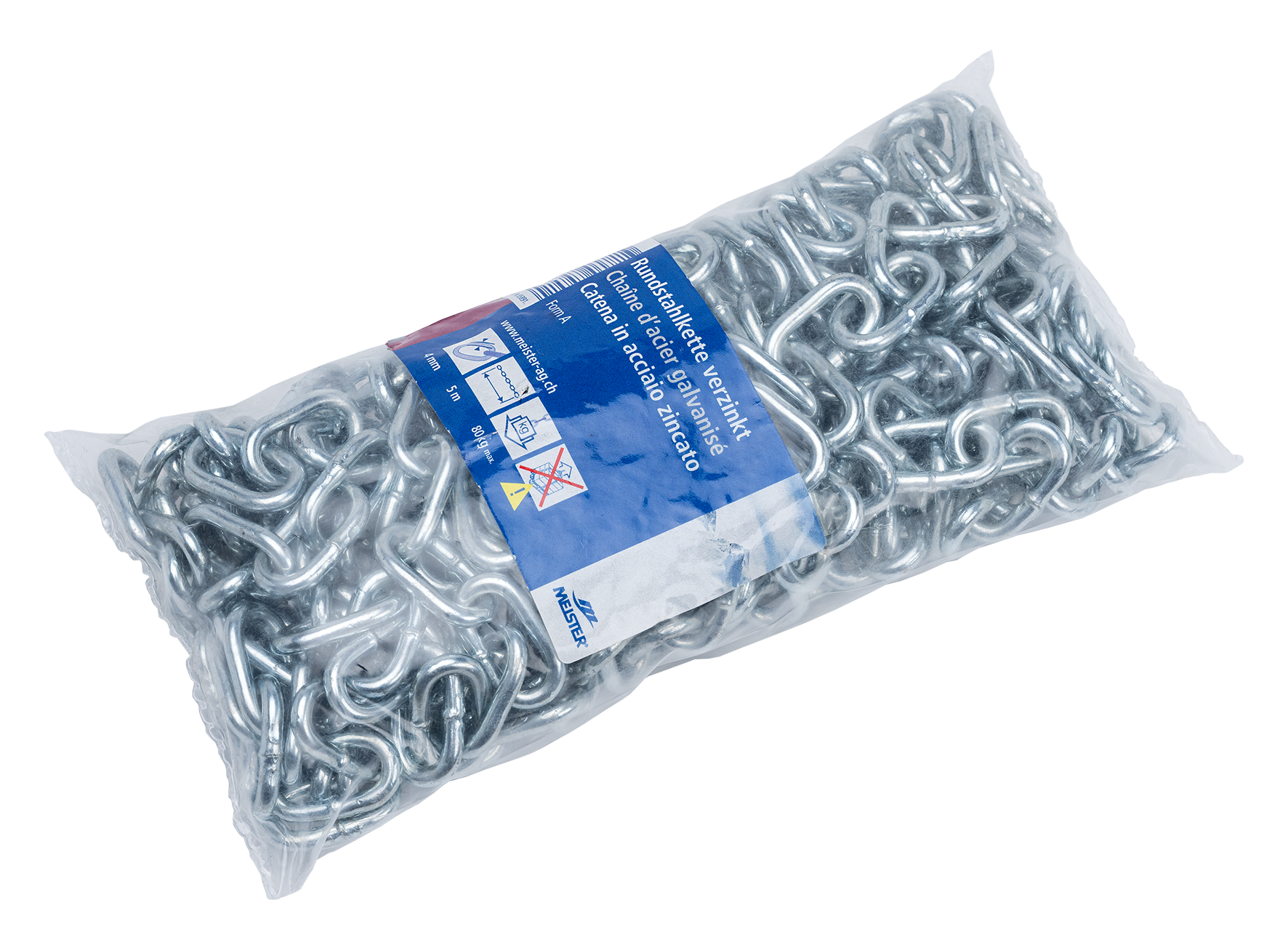 Rundstahlkette A ø4mm 19x7.0mm