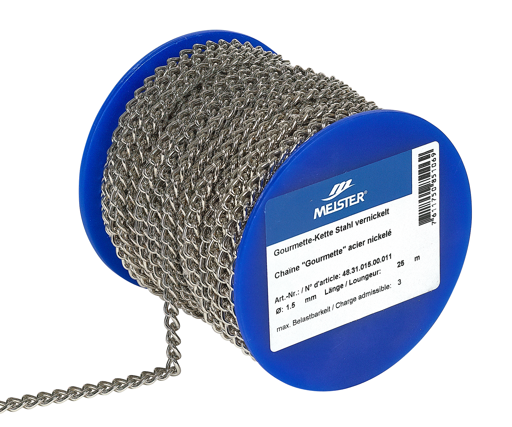 Gourmettekette ø1.5mm 15 kg