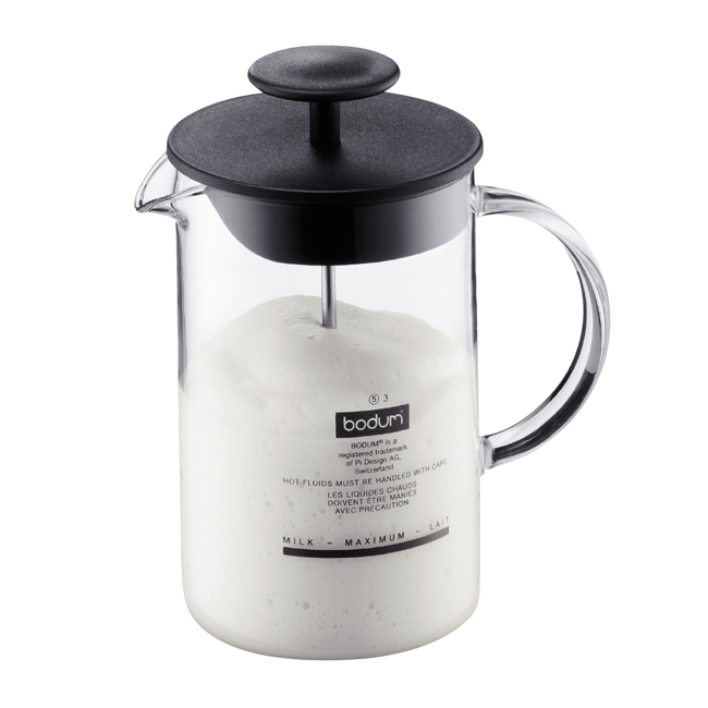 Milchschäumer m.Glasgriff0.25l