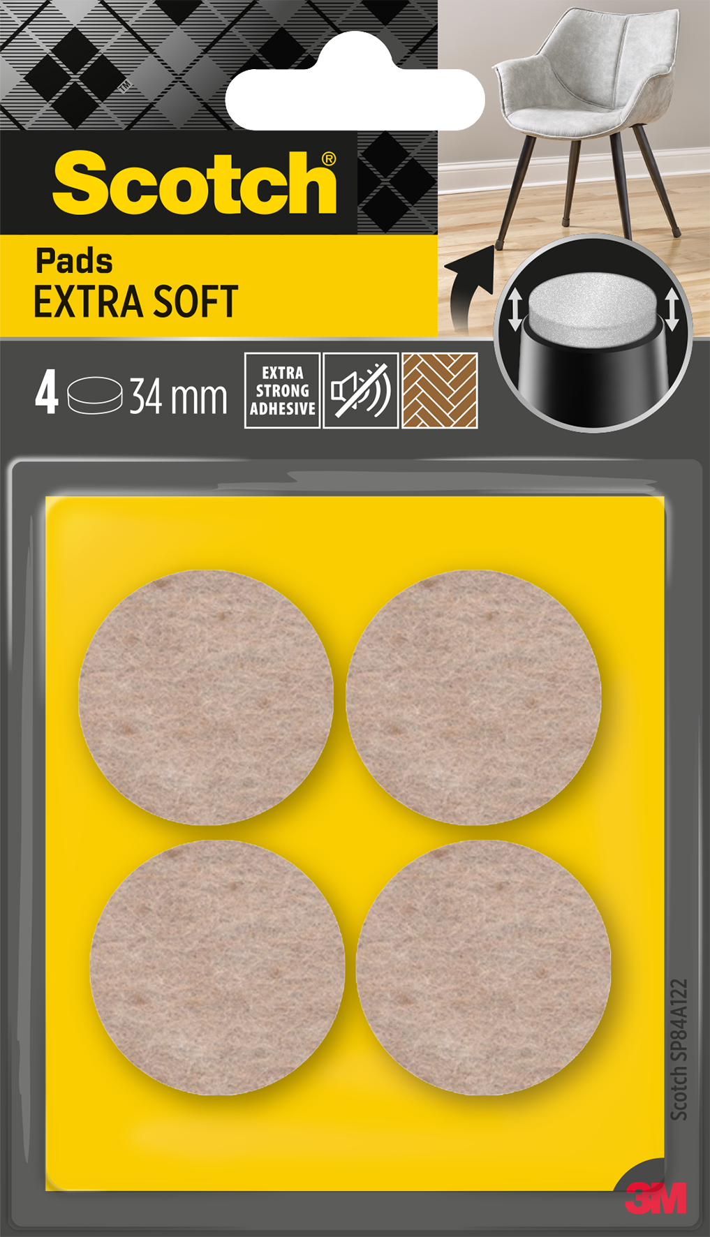 Filzgleiter Pads ø34mm 4St.be.