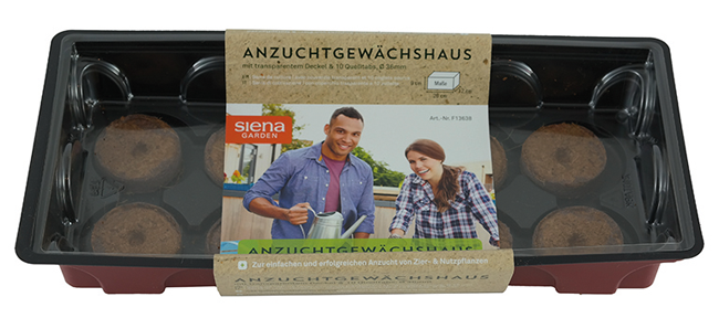 Gewächshaus m/10 Quelltabs