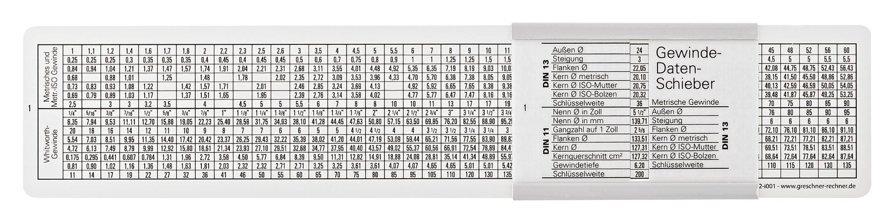 Gewindeschieber 260x50