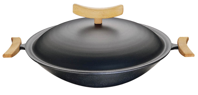 Wok Gusseisen mit Deckel ø35cm